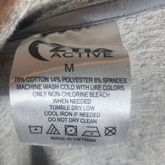 Zyia active textured knit grey/cream zip up jacket stretchy athleisure lounge - Picture 10 of 10